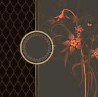 Vintage floral background with decorative frame N3