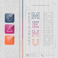 Elegant restaurant menu design vector illustration 01