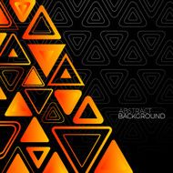 Abstract Black Background With Orange Triangles N2
