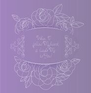 Vintage card roses bouquet romantic quotes N11