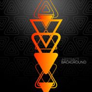 Abstract Black Background With Orange Triangles N4
