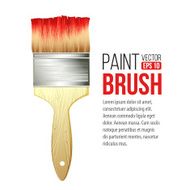 Paint Brushes isolated on white Vector illustration