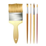 Paint Brushes isolated on white Vector illustration N2
