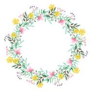 Watercolor floral frame N22