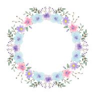 Watercolor floral frame N23