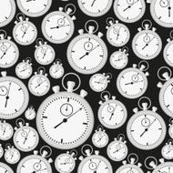 silver stopwatch case and dials with hands seamless pattern eps10