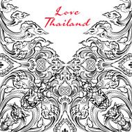 Vector thai floral decorative ornament N2