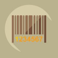 Flat modern design with shadow icons barcode