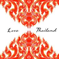 Vector thai floral decorative ornament N8