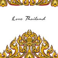 Vector thai floral decorative ornament N9