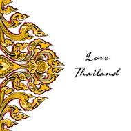 Vector thai floral decorative ornament N10