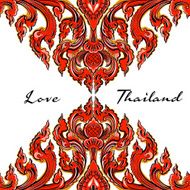 Vector thai floral decorative ornament N12