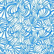 sea shell vector seamless pattern on a white background