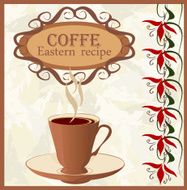 Cup of coffee on a light grunge background N2