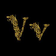 Decorated letter &#039;v&#039;