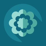 Flat modern design with shadow icon flower