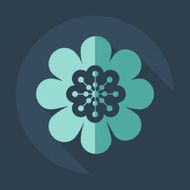 Flat modern design with shadow icon flower N3