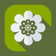 Flat modern design with shadow icon flower N4