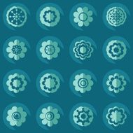 Flat modern design with shadow icon flower N5