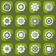 Flat modern design with shadow icon flower N6