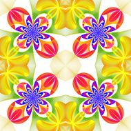 Beautiful symmetrical pattern of the flower petals in fractal de N2