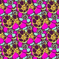 Bright shell colorful vector seamless pattern Marine