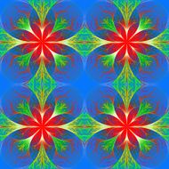 Beautiful flower fractal pattern Computer generated graphics A