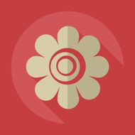 Flat modern design with shadow icon flower N7