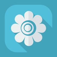 Flat modern design with shadow icon flower N8