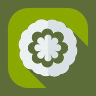 Flat modern design with shadow icon flower N9