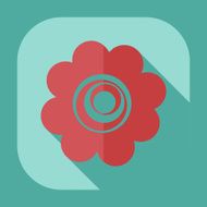 Flat modern design with shadow icon flower N10
