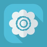 Flat modern design with shadow icon flower N13