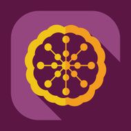 Flat modern design with shadow icon flower N15
