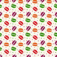 Vector seamless pattern with macaroons N2