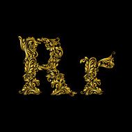 Decorated letter &#039;r&#039;