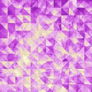 Painted abstract geometric background from watercolor triangle on paper texture