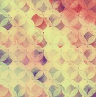 Decorative pattern with drawn watercolor circles