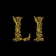 Decorated letter &#039;l&#039;