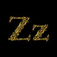 Decorated letter &#039;z&#039;