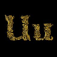 Decorated letter &#039;u&#039;