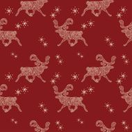 Christmas seamless pattern with deers N9