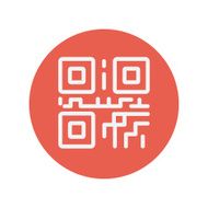 QR code thin line icon
