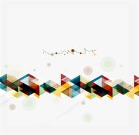 Clean colorful unusual geometric pattern design N120