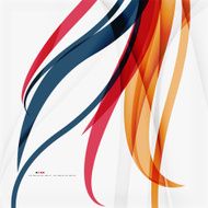Red and orange color lines composition N8