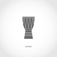 Musical instrument djembe flat icon N2