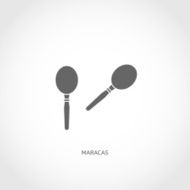 Musical instrument maracas flat icon N2