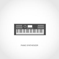 Musical instrument piano flat icon N2