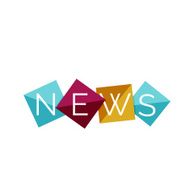 Word concept on color geometric shapes - news N2