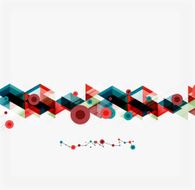 Clean colorful unusual geometric pattern design N148