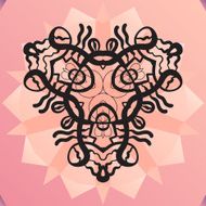 Stylized kaleidoscope medallion yoga india arabic style design